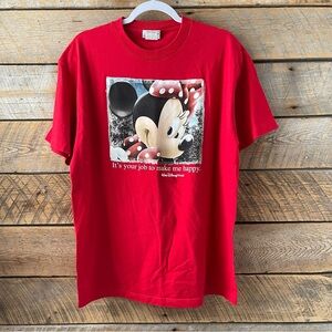 Walt Disney World Women’s Large Cotton Graphic Tee Crew Neck Casual Minnie Mouse
